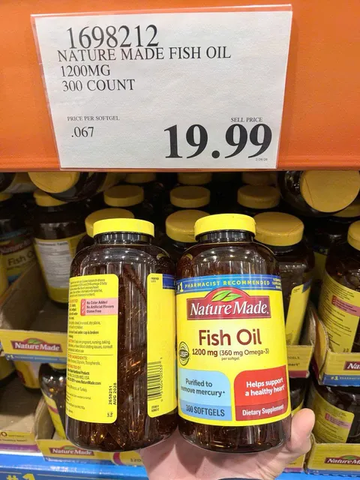 Viên Dầu cá Nature Made Fish Oil 1200mg - Hộp 300 viên