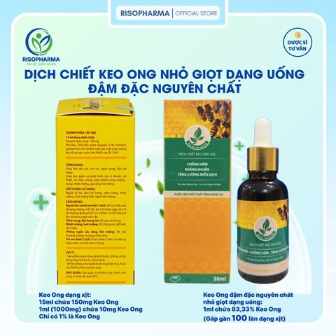 Keo Ong Dạng Uống Đậm Đặc Hàn Quốc - Tăng Cường Miễn Dịch, Hỗ Trợ Ho, Đau Họng, Khàn Tiếng, Sổ Mũi, Viêm Amidan