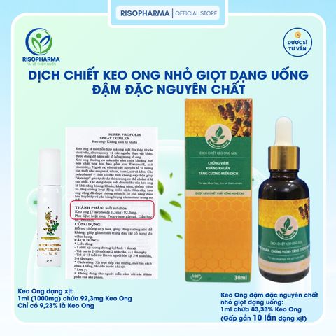Keo Ong Dạng Uống Đậm Đặc Hàn Quốc - Tăng Cường Miễn Dịch, Hỗ Trợ Ho, Đau Họng, Khàn Tiếng, Sổ Mũi, Viêm Amidan