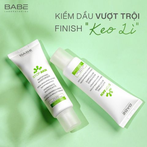 Kem Dưỡng Babe Stop AKN Mattifying Moisturiser Dưỡng Ẩm Kiềm Dầu Phục Hồi Da Giảm Mụn 50ml [hàng nhập khẩu]