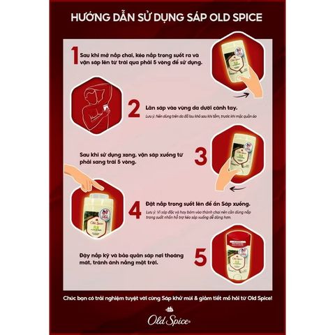 Sáp Khử Mùi Old Spice Timber 85g thơm mát