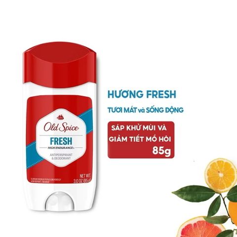 Sáp Khử Mùi Old Spice Fresh High Endurance Deodorant 85g Sáp trắng