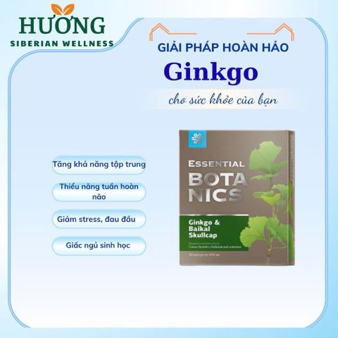 [ Hỗ trợ trí nhớ] Thực phẩm bảo vệ sức khỏe Essential Botanics Ginkgo & Baikal skullcap – 30 viên