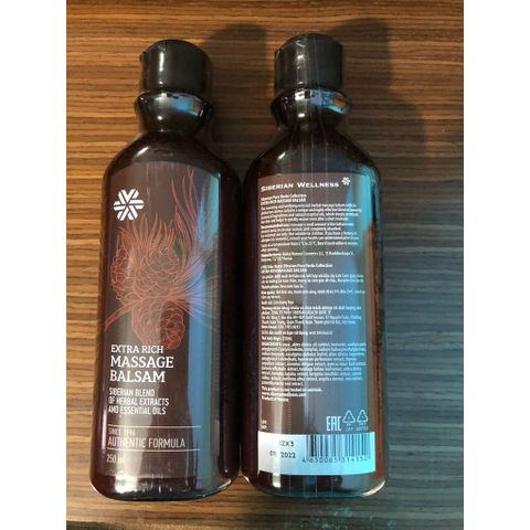 [ CHÍNH HÃNG7/2027] - Dầu mát xa SIBERIAN Extra Rich Massage Balsam dưỡng da toàn thân - chai 250 ml