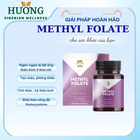 Methylfolate Siberian thực phẩm bảo vệ sức khỏe Methylfolate - 60 viên/lọ