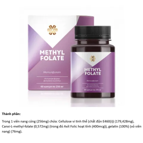 Methylfolate Siberian thực phẩm bảo vệ sức khỏe Methylfolate - 60 viên/lọ