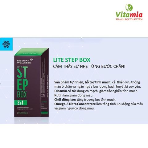 Lite Step Box- Hạn chế chứng giãn tĩnh mạch - Giải pháp cho người đi giày cao gót - Lưu thông máu - Siberian Wellness