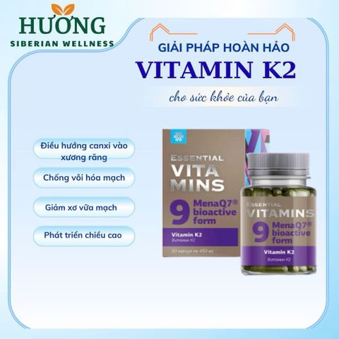 Vitamin 9  Essential Vitamins. Vitamin K2 – 30 viên/hộp