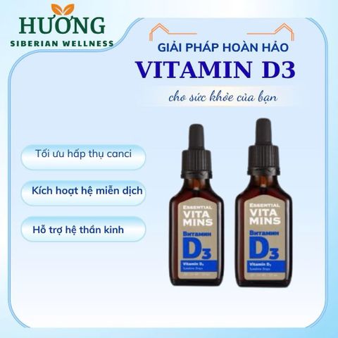Vitamin D3 - Siberian Wellness - Tăng chiều cao, khớp xương mềm dẻo, xương chắc khỏe 762402