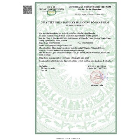 Vitamin D3 - Siberian Wellness - Tăng chiều cao, khớp xương mềm dẻo, xương chắc khỏe 762402