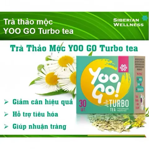 [Combo 4] Trà thảo mộc YooGo Turbo Tea, Hỗ trợ sạch ruột , tốt cho hệ tiêu hóa - hộp 30 gói