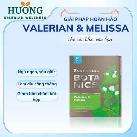 Hỗ trợ điều trị mất ngủ Essential Botanics Valerian & Melissa - SIBERIAN WELLNESS