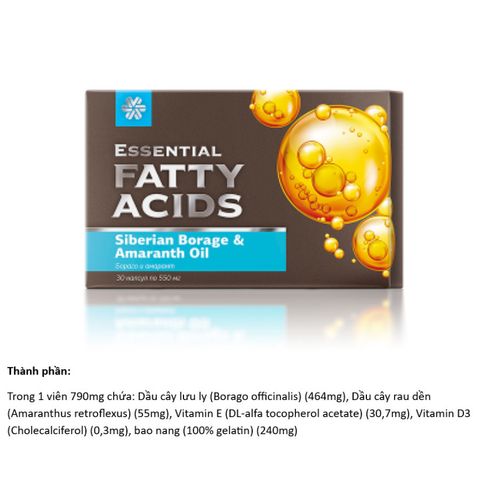 Thực phẩm bảo vệ sức khỏe Essential Fatty Acids Siberian Borage & Amaranth Oil - 30 vi