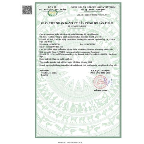 Viên socola tăng cường sức đề kháng cho bé -VitaMama Siberian immunity sweets - 400 viên