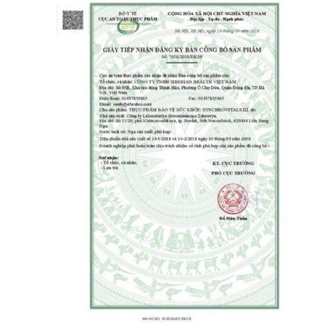 [Hỗ trợ tim] Syn 3 - Thực phẩm bảo vệ sức khỏe Synchrovitals III – 100 viên