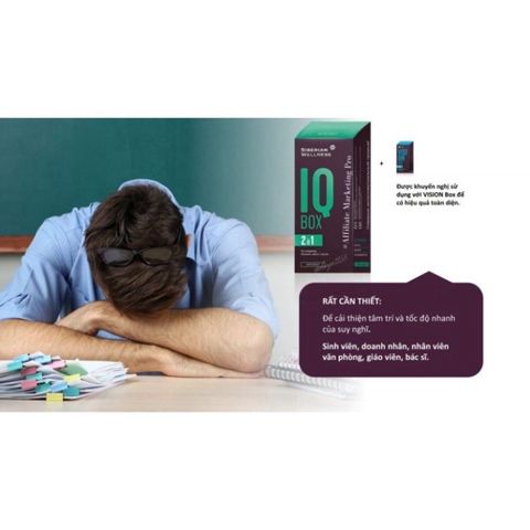 Viên uống hoạt huyết dưỡng não IQ Box - Tăng cường trí nhớ IQ Box Siberian Wellness - Hộp 30 gói