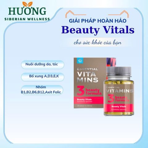 [Hỗ trợ làm đẹp]  Essential Vitamins 3 - Vitamin Beauty Vitals Siberian– 30 viên – Date T2/2023