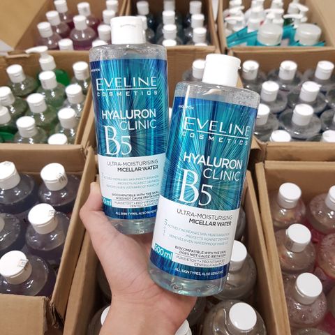 Nước Tẩy Trang Eveline Hyaluron Clinic B5 Cấp Ẩm 500ml