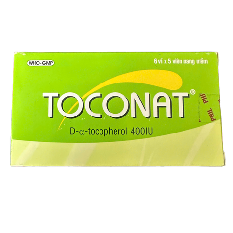 Toconat vitamin E hộp 30 viên bổ xung vitamin E giúp đẹp da