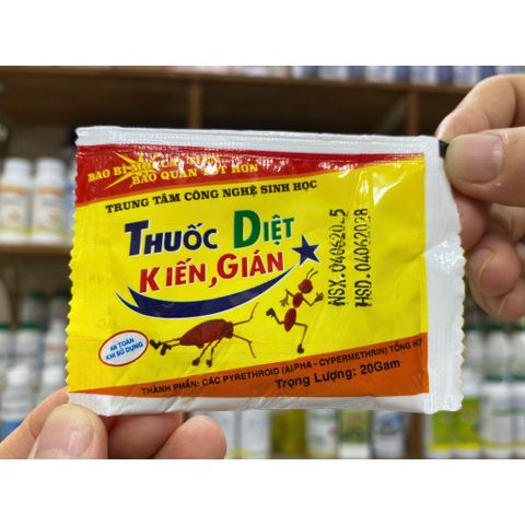 Phấn diệt kiến, côn trùng sản phẩm TRUNG TÂM CÔNG NGHỆ SINH HỌC gói 20g