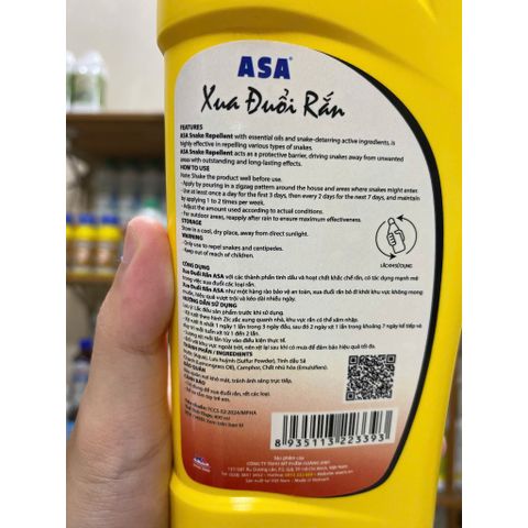 Chai xua đuổi rắn ASA SNAKE  dạng xịt rưới dễ dùng chai 400ml hàng Việt Nam