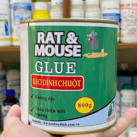 Keo dính chuột hũ RAT AND MOUSE GLUE dạng hũ siêu dính, xuất xứ Việt Nam, 1 lon 800gam