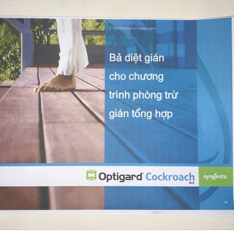 Thuốc diệt gián OPTIGARD COCKROACH BAIT hiệu quả với nhiều loài gián phổ biến dạng tuýp 30g hàng SYNGENTA
