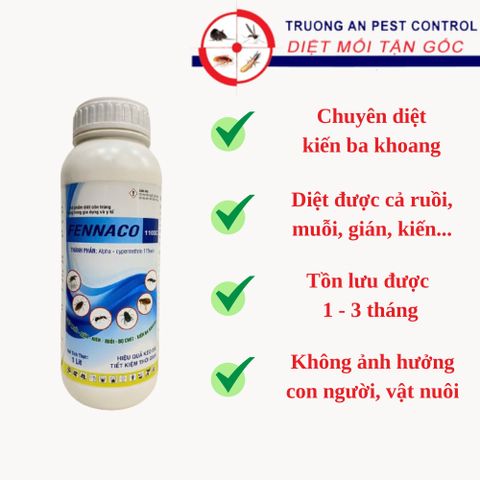 Thuốc diệt kiến ba khoang FENNACO 110SC, diệt cả các loài côn trùng khác, chai 1 lít