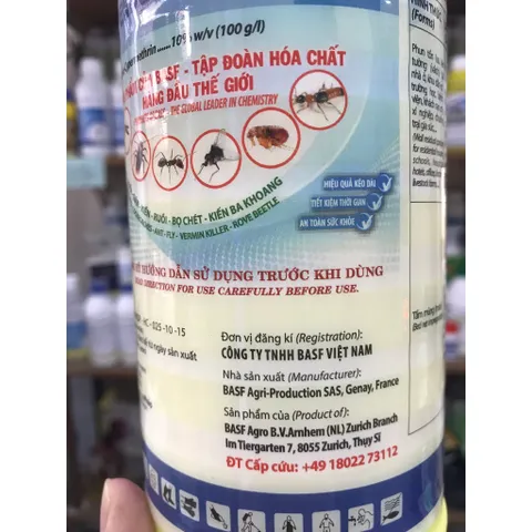 Thuốc diệt muỗi FENDONA 10SC, hạ gục hiệu quả, phòng chống sốt xuất huyết, sản phẩm BASF, chai 1 lít