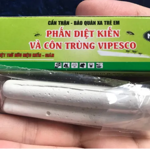 Phấn diệt, trừ, đuổi kiến và côn trùng VIPESCO, chuyên diệt trừ kiến, gián trong gi dụng và y tế, đơn giản dễ dùng