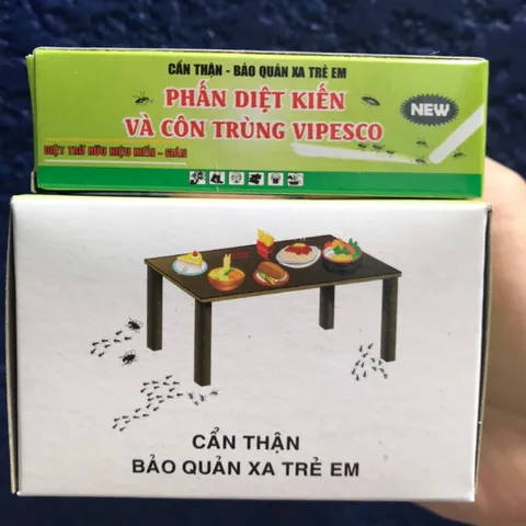 Phấn diệt, trừ, đuổi kiến và côn trùng VIPESCO, chuyên diệt trừ kiến, gián trong gi dụng và y tế, đơn giản dễ dùng