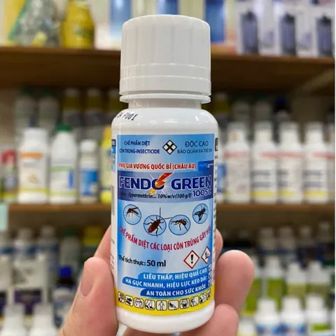 Thuốc diệt rệp giường FENDO GREEN 100 SC, diệt cả ruồi, muỗi, các loài côn trùng khác, chai 50ml