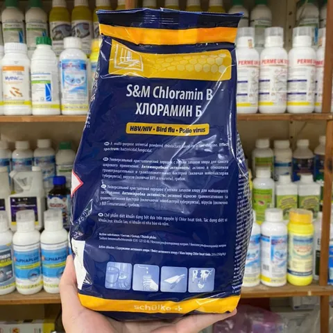Bột khử trùng diệt khuẩn CLORAMIN B vệ sinh nhà cửa, chuồng trại, phòng dịch túi 1kg