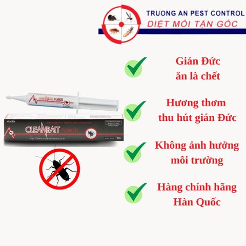 Thuốc diệt Gián Đức chuyên dụng CLEANBAIT POWER, dạng gel, tuýp 35g, nhập từ Hàn Quốc
