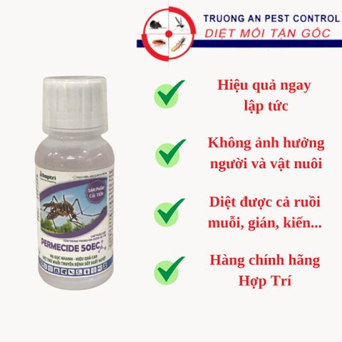 Thuốc diệt bọ đậu đen PERMECIDE 50EC diệt cả côn trùng khác sản phẩm Hợp Trí, chai 100ml