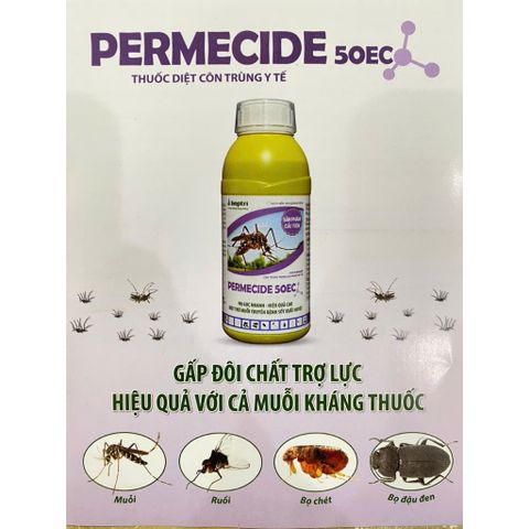 Thuốc diệt bọ đậu đen PERMECIDE 50EC diệt cả côn trùng khác sản phẩm Hợp Trí, chai 100ml
