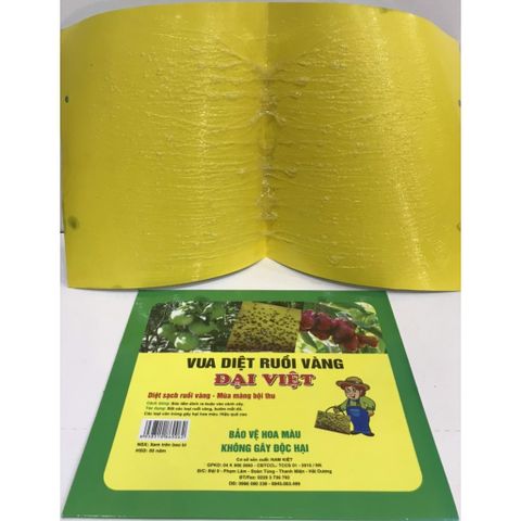 Keo dính ruồi vàng ĐẠI VIỆT, bắt các loại ruồi vàng, bướm mắt đỏ, các loại côn trùng gây hại hoa màu