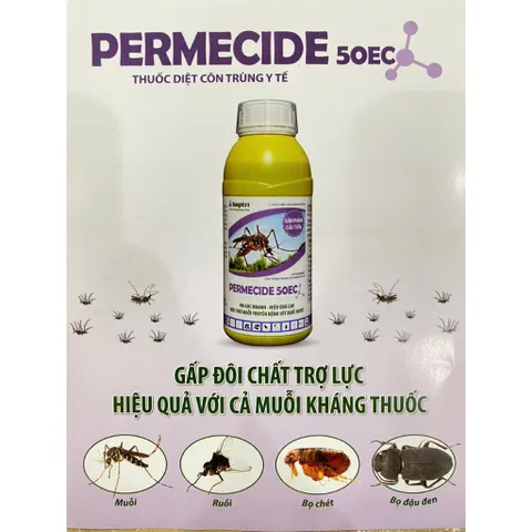 Thuốc diệt bọ đậu đen PERMECIDE 50EC diệt cả côn trùng khác sản phẩm Hợp Trí, chai 1 lít