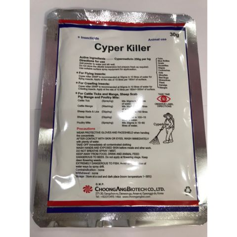 Thuốc diệt côn trùng chăn nuôi CYPER KILLER, diệt các loại côn trùng, xuất xứ Hàn Quốc