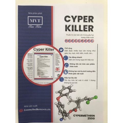Thuốc diệt côn trùng chăn nuôi CYPER KILLER, diệt các loại côn trùng, xuất xứ Hàn Quốc