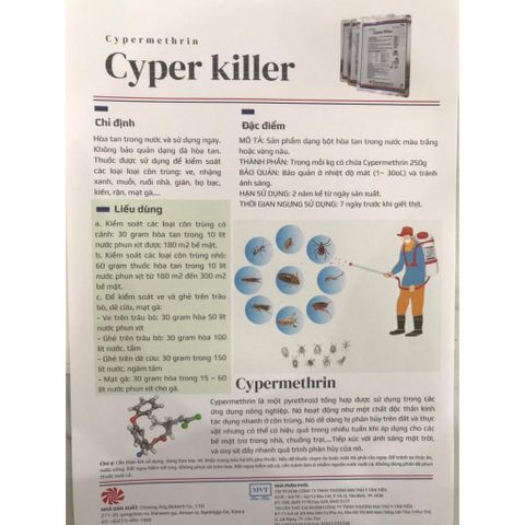 Thuốc diệt côn trùng chăn nuôi CYPER KILLER, diệt các loại côn trùng, xuất xứ Hàn Quốc