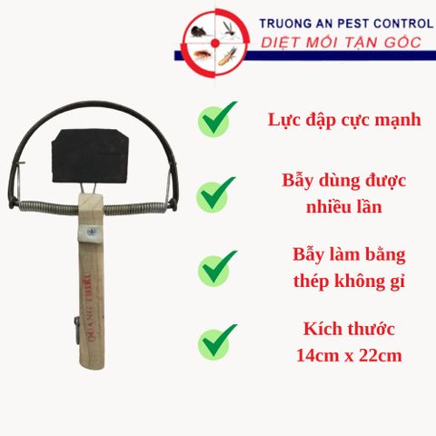 Bẫy chuột bán nguyệt, bẫy ông Thiều (Vua diệt chuột), lực đập cực mạnh, nguyên liệu thép