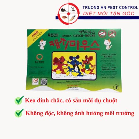20 miếng keo dính chuột ĐẠI PHÁT xanh, nguyên liệu Hàn Quốc, dính cực chắc, có sẵn mồi thu hút chuột