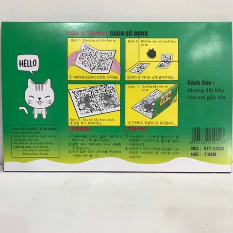 Keo dính chuột ĐẠI PHÁT xanh, nguyên liệu Hàn Quốc, dính cực chắc, có sẵn mồi thu hút chuột