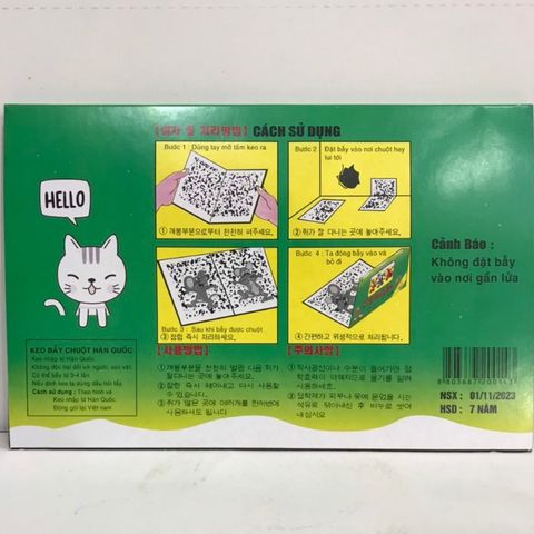 20 miếng keo dính chuột ĐẠI PHÁT xanh, nguyên liệu Hàn Quốc, dính cực chắc, có sẵn mồi thu hút chuột