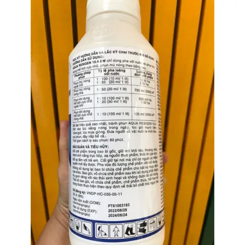 Thuốc diệt muỗi AQUA RESIGEN 10,4 EW, sản phẩm BAYER, chai 1 lít