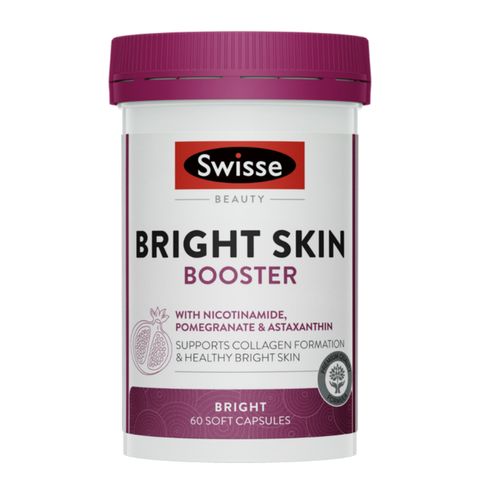 Viên Uống Swisse Bright Skin Booster 60 Viên - Viên Uống Dưỡng Trắng Da, Cải Thiện Làn Da Sáng Mịn, Tươi Trẻ, Hỗ Trợ Làm Đều Màu Da