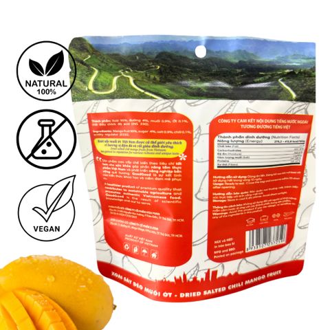 [MUA 3 TẶNG 1][100G]Xoài sấy dẻo Muối Ớt, chua ngọt tự nhiên, bao bì đẹp làm quà tặng - Viza Food