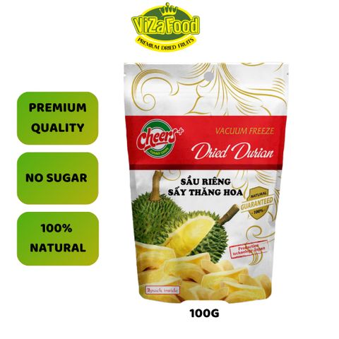 Sublimation-dried durian type B (100% durian) - 100G package - Viza Food