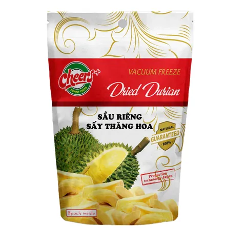 Sublimation-dried durian type B (100% durian) - 100G package - Viza Food